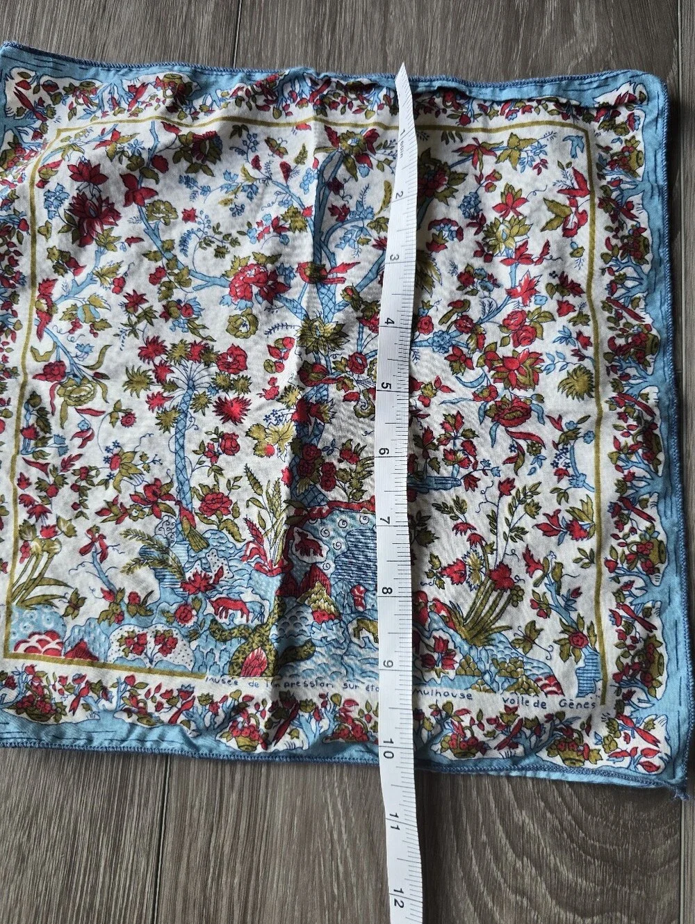 Musée de l'Impression Mulhouse Voile de Gênes Floral Cotton Scarf Toile France